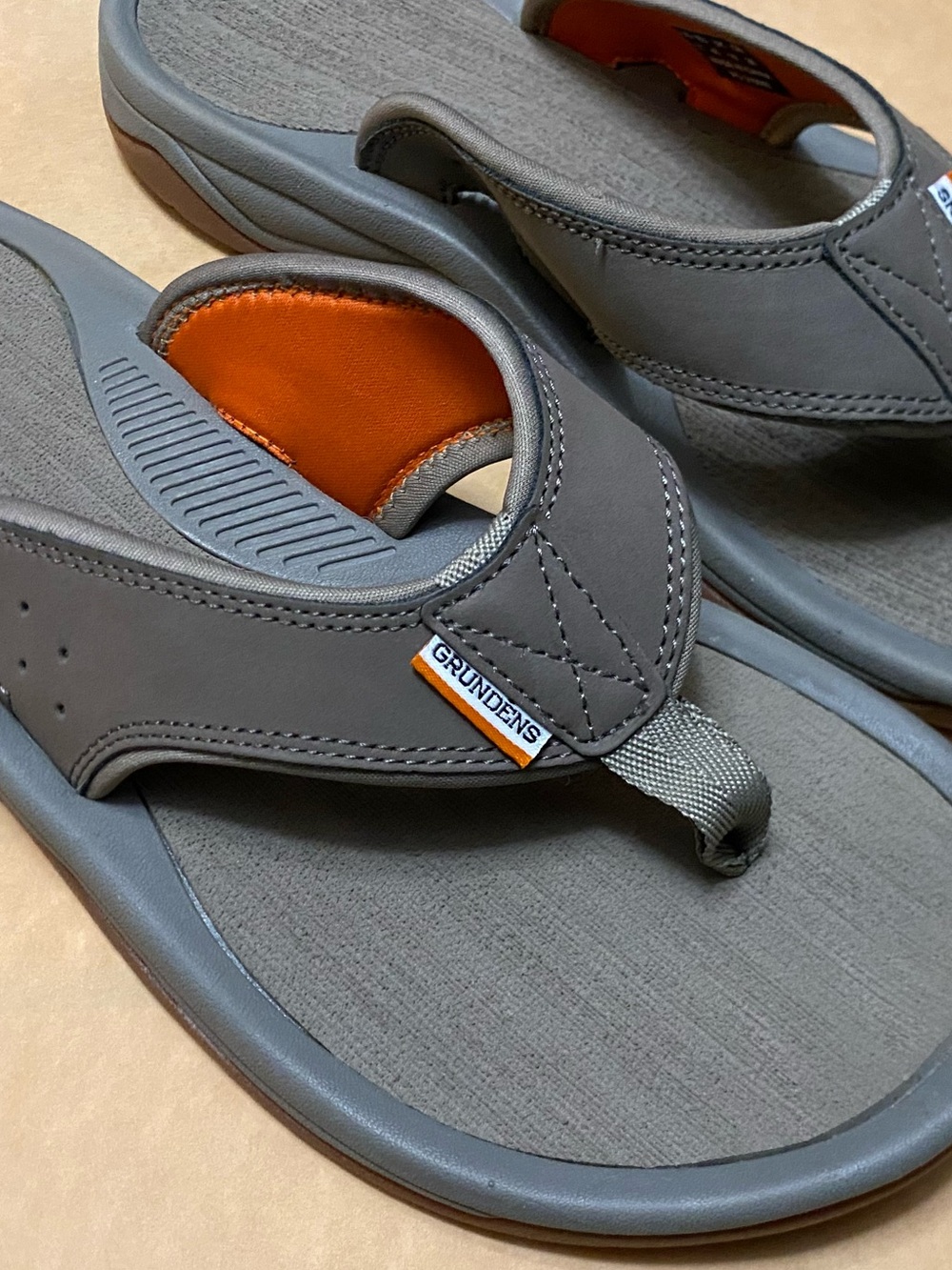 Men’s Grey Grundens Deck Boss SeaDek Sandals Size 11